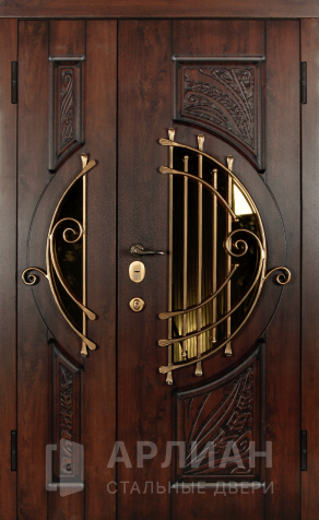 Фото «Дверь МДФ с ковкой металлическая №329»