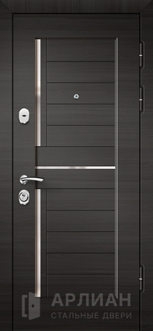 Фото «Серая дверь входная с молдингом №14»