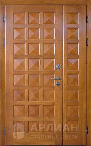 Фото №2 «Двухстворчатая дверь входная уличная с двух сторон МДФ №23»